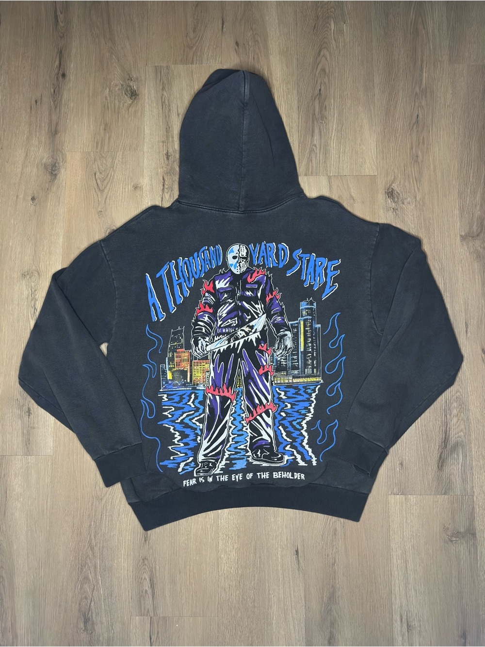 Warren Lotas Thousand Yard Stare ‘Vintage Black’ Hoodie